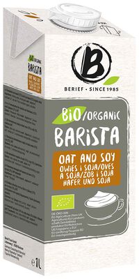 Berief  Napój Owsiano - Sojowy Barista Bez Dodatku Cukrów Bio 1 L - Berief [BIO]