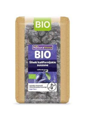 Śliwki Kalifornijskie Suszone Bezglutenowe Bio 400 G - Naturavena [BIO]