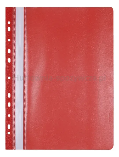 Skoroszyt OFFICE PRODUCTS, PP, A4, miękki, 100/170mikr., wpinany, czerwony