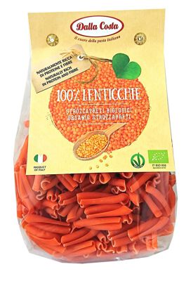 Makaron Proteinowy (Z Soczewicy Czerwonej) Strozzapreti Bezglutenowy Bio 250 G - Dalla Costa [BIO]