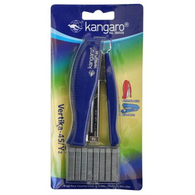 Kangaro Zszywacz Vertika-45+zszywki, zszywa do 30 kartek, blister, niebieski [BIURO]