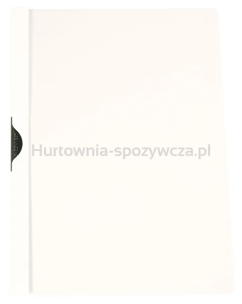 Q-Connect Skoroszyt Z Metalowym Klipsem, Pp, A4, 200/350Mikr., Biały 