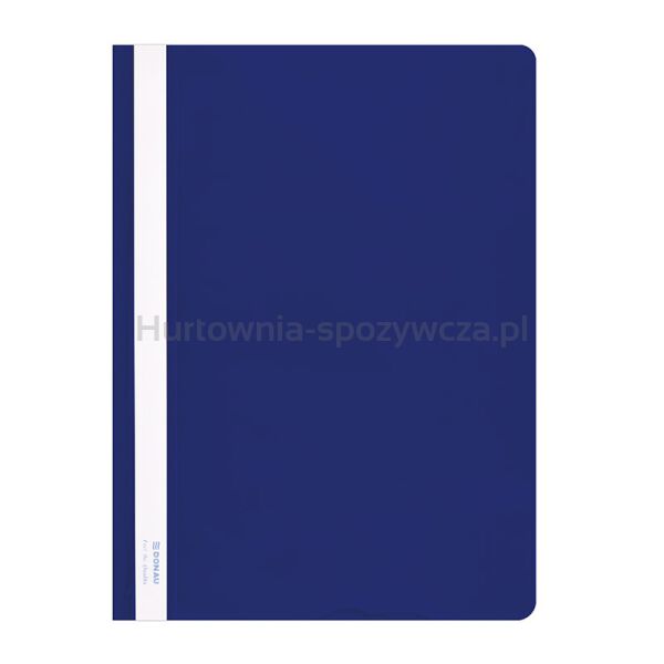 Donau Skoroszyt PVC, A4, twardy, 150/160mikr., niebieski 