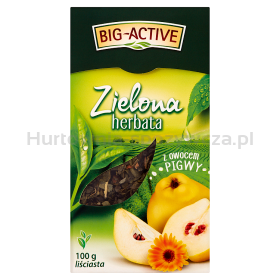 Big-Active Herbata Zielona Z Owocem Pigwy Liściasta 100G