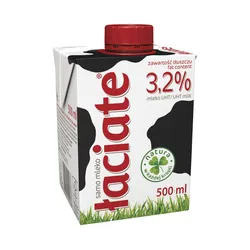 Łaciate Mleko 3,2%, 0,5 l x 8 sztuk