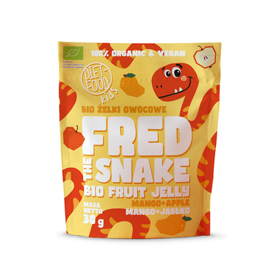 Diet-Food Żelki Mango - Jabłko Bio 30 G  (Fred The Snake) [BIO]