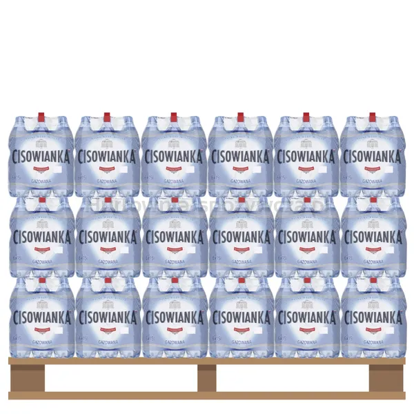 Naturalna woda mineralna Cisowianka Gazowana 1,5l (w tym +0,50 zł/szt. zwrotnej kaucji)<br>Paleta 504szt.