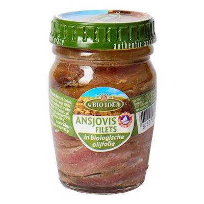 Anchois (Sardele) Filety W Bio Oliwie Z Oliwek Extra Virgin 78 G - La Bio Idea [BIO]