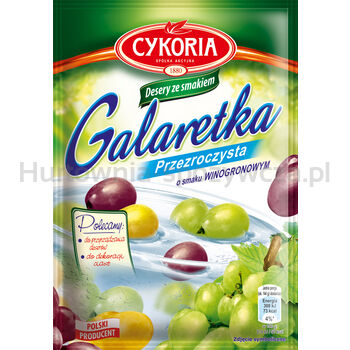 Cykoria Galaretka przeźroczysta o smaku winogronowym 75g 