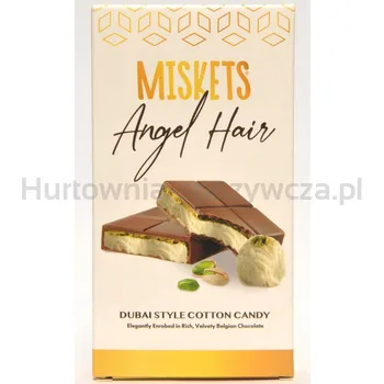 ANGEL HAIR Czekolada mleczna z nadzieniem z 15 % kremu pistacjowego i 35 % nitkami ciasta pismanlye 90 gram