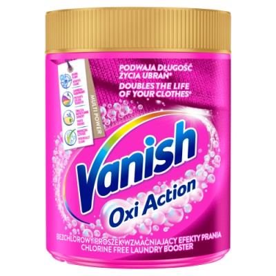 Vanish Oxi Action Pink Odplamiacz Do Tkanin W Proszku 470G