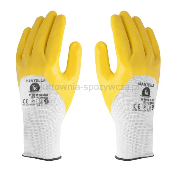 Rękawice TK MANTELLA, rozm. 9, żółte