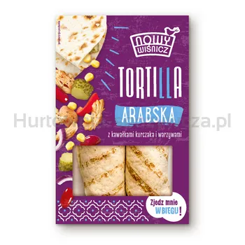 Nowy Wiśnicz Tortilla Arabska z kawałkami kurczaka i warzywami 250 g