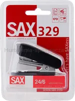 Sax Zszywacz 329, zszywa do 20 kartek, czarny, zszywki GRATIS - 2