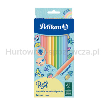 Pelikan Kredki drewniane pastel (12) blister