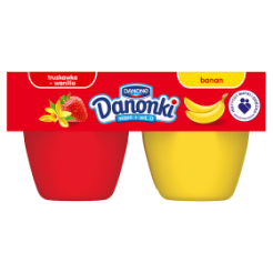 Danonki Mega 8X90G Truskawka-Wanilia/Banan