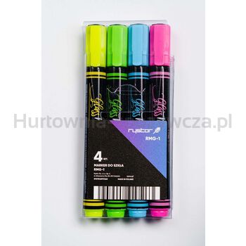 Rystor RMG-1 Marker do szkła 4 szt mix etui 
