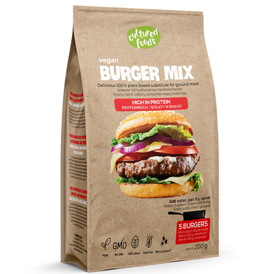 Cultured Foods Zamiennik Mięsa Mielonego Na Burgery Bezglutenowy 200 G [BIO]