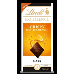Lindt Excellence Crispy Wafer and Orange 100g