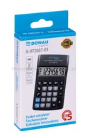 Kalkulator kieszonkowy DONAU TECH, 8-cyfr. wyświetlacz, wym. 116x68x18 mm, czarny - 2