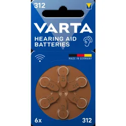 Baterie Do Aparatów Słuchowych Varta 312 6Szt.