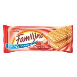 Familijne Wafle O Smaku Truskawkowo-Śmietankowym 180 G