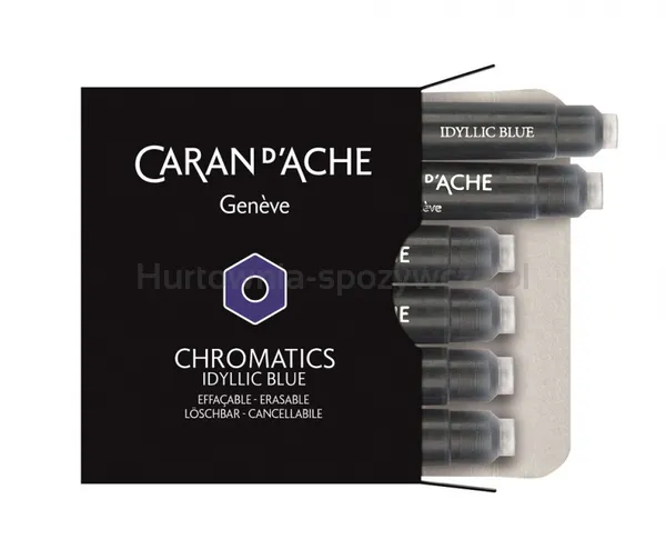 Caran D'Ache Naboje Chromatics Idyllic Blue, 6Szt., Niebieskie 