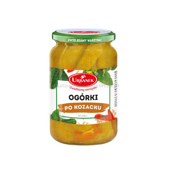 Ogórki po kozacku 680g/350g Urbanek