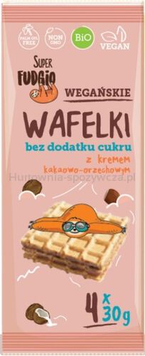 Wafelki z kremem kakaowo-orzechowym B/C BIO 120 g