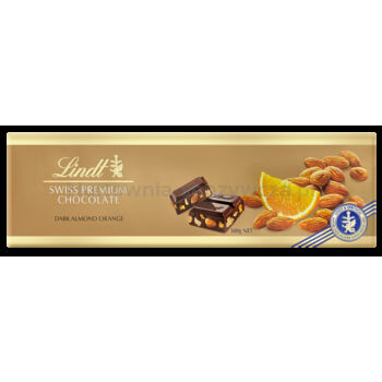 Lindt SWISS PREMIUM CHOCOLATE dark GOLD almond orange 300g
