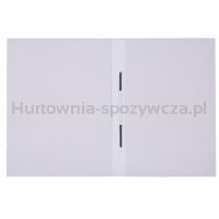Skoroszyt OFFICE PRODUCTS Budget Pro, karton, z listwą, biały wewn., A4, 250gsm, biały - 2