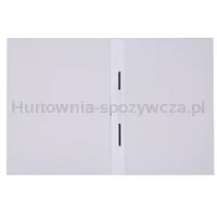 Skoroszyt OFFICE PRODUCTS Budget Pro, karton, z listwą, biały wewn., A4, 250gsm, biały - 2