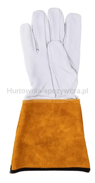 Rękawice spawalnicze DONAU SAFETY DS-KEV WELTIG, kevlar, skóra kozia, rozm. 10/XL, biało-złote