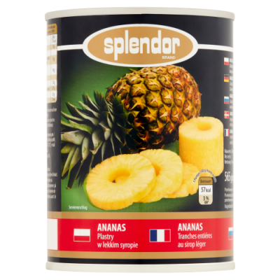 Splendor Ananas Plastry 565G