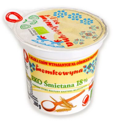 Śmietana 18 % Bio 280 G - Łemkowyna [BIO]