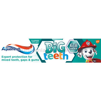 Aquafresh Pasta Do Mlecznych I Stałych Zębów Big Teeth Psi Patrol Z Fluorem Dla Dzieci W Wieku 6+ 50 Ml