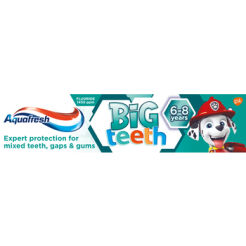 Aquafresh Big Teeth Psi Patrol Pasta Do Mlecznych I Stałych Zębów Z Fluorem Dla Dzieci W Wieku 6+ 50 Ml