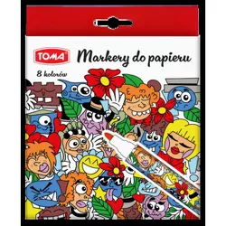Markery Do Papieru 8 Kolorów Toma