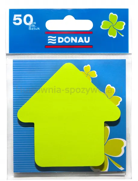 Donau Bloczek Samoprzylepny 1X50 Kart., Strzałka, Zawieszka, Zielony 