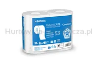 Papier toaletowy celulozowy VELVET Comfort, 2-warstwowy, 486 listków, 4szt., biały - 2