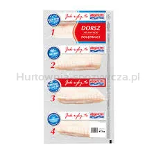 Abramczyk Dorsz Atlantycki Polędwice Bez Skóry Bez Dodatków 5% 475/500G