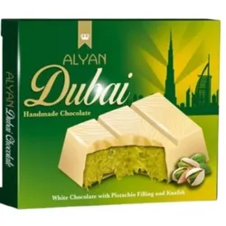 ALYAN Czekolada Biała Dubaj z Nadzieniem Pistacjowym i Kunafą 100g