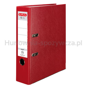 Segregator Herlitz A4 8 cm czerwony Q.file