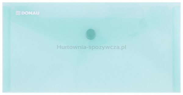 Teczka kopertowa DONAU zatrzask, PP, DL, 180mikr., zielona