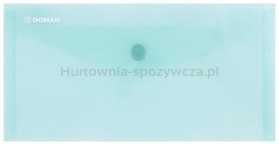 Teczka kopertowa DONAU zatrzask, PP, DL, 180mikr., zielona