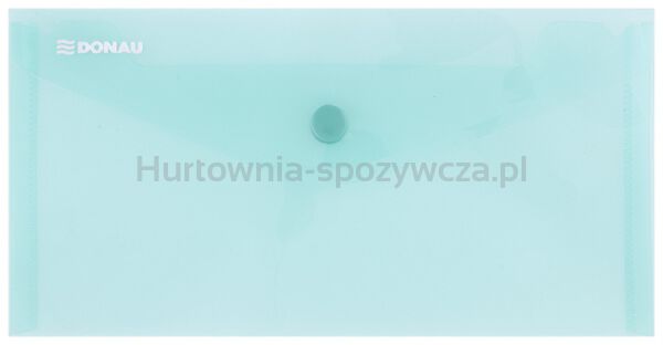 Teczka kopertowa DONAU zatrzask, PP, DL, 180mikr., zielona