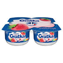 Danone Gratka O Smaku Truskawkowym Deser 4 X 115 G = 460 G