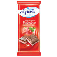 Alpinella Czekolada Nadziewana Truskawkowa 100G