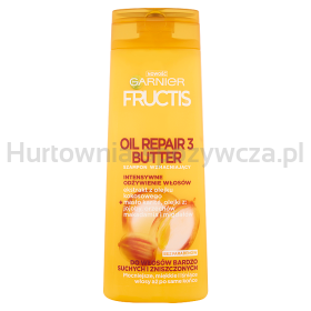 Garnier Fructis Oil Repair 3 Butter Szampon Wzmacniający Do Włosów Bardzo Suchych I Zniszczonych 400 Ml