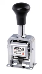 Numerator automatyczny OFFICE PRODUCTS, 6 cyfr, wys. liczb 4,5mm, srebrny